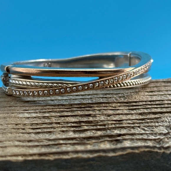 Brighton Neptune's Rings Narrow Hinged Bangle Bracelet, Great Condition - Picture 5 of 6
